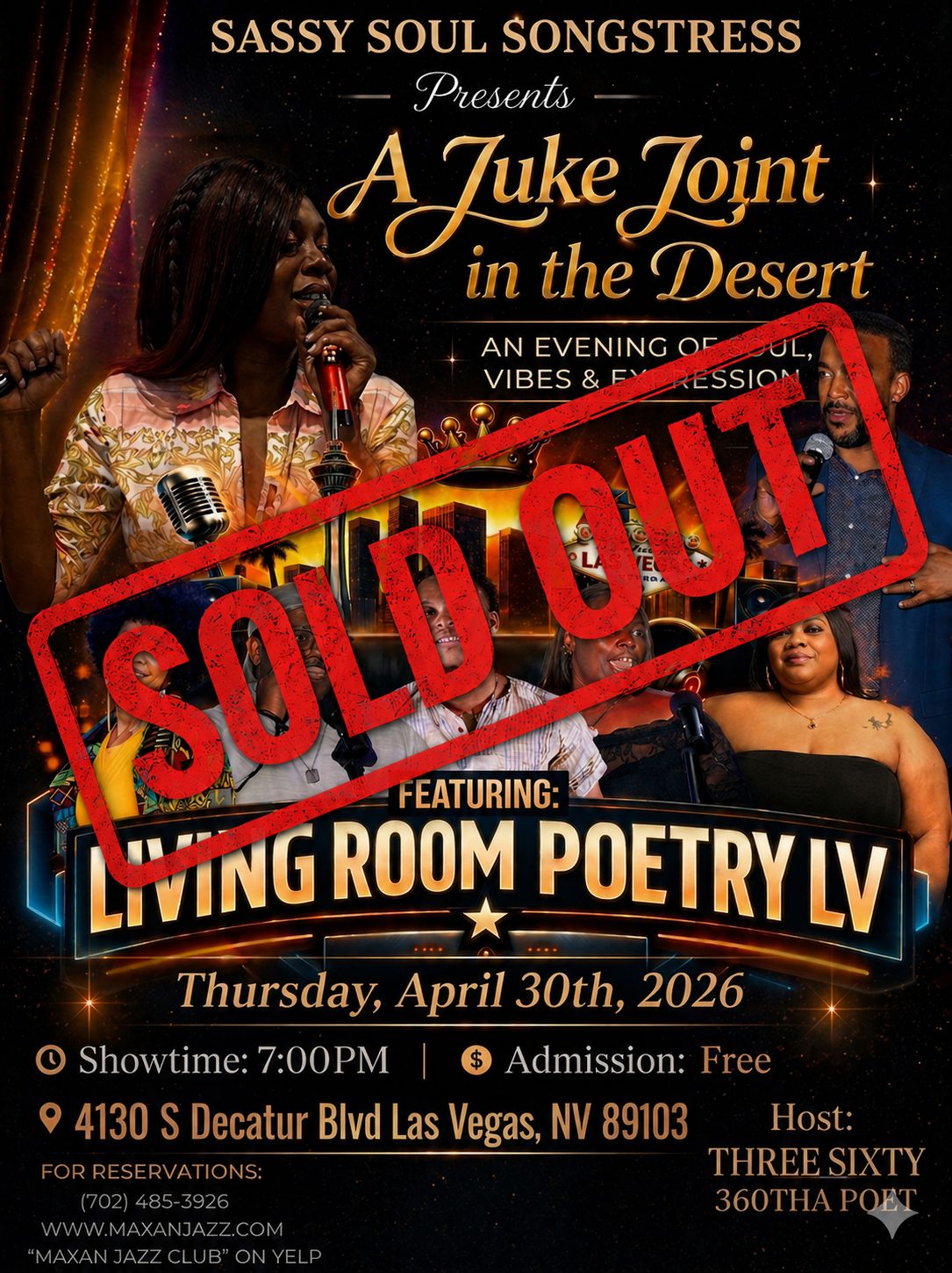 Sassy Juke Joint sold out flyer
