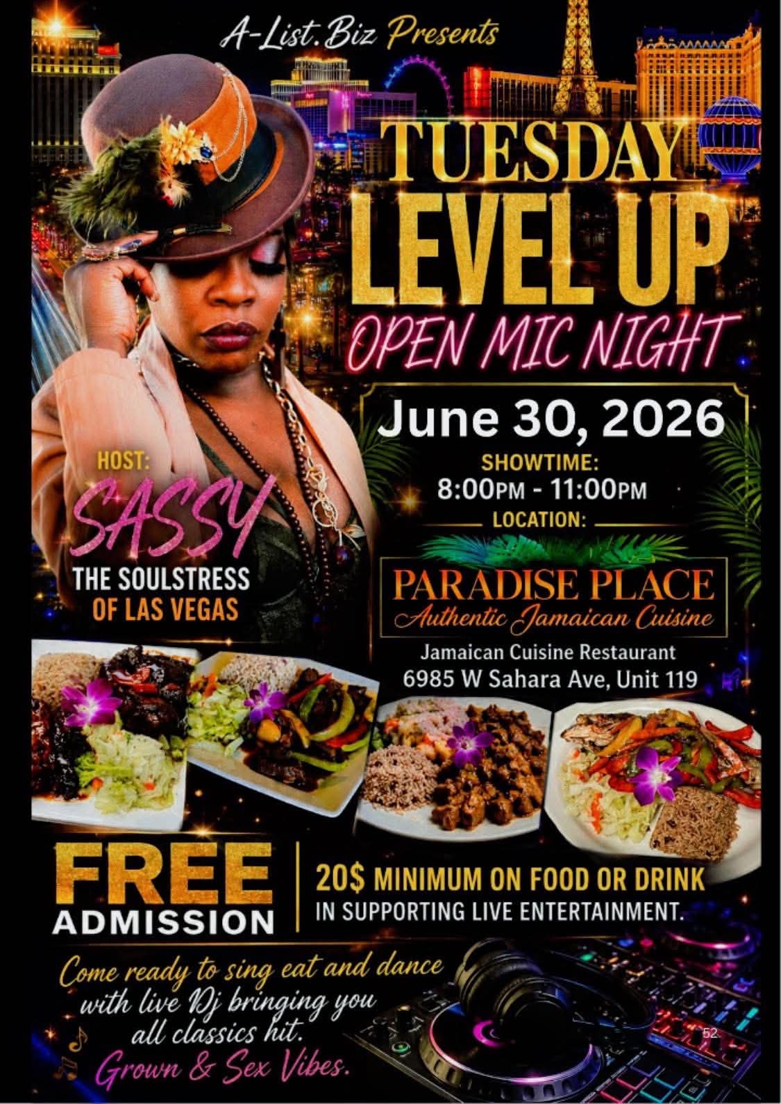Tuesday Level Up Open Mic Night