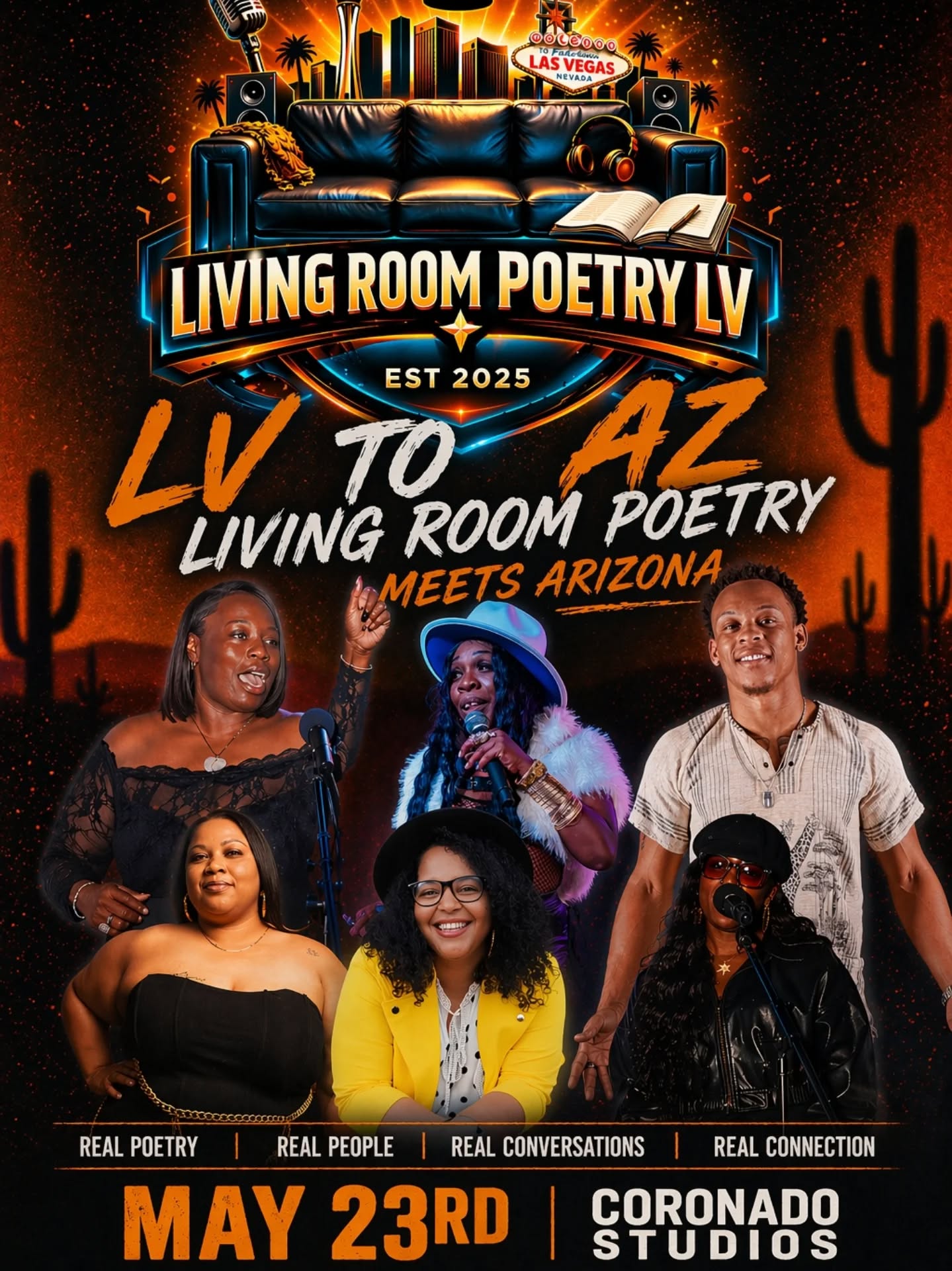 Las Vegas to Arizona poetry flyer